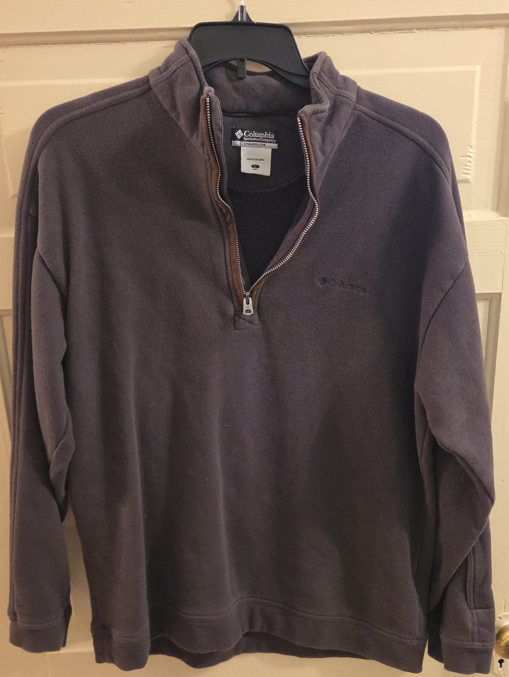 Vintage 2000's Columbia Men’s Dark Gray Zip-Up Fleece Pullover